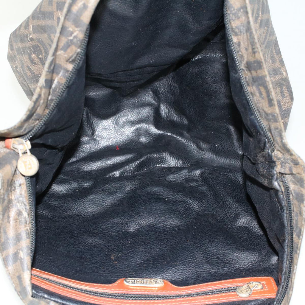 FENDI Pecan Canvas Hand Bag Shoulder Bag Nylon 4Set Brown Black bs6444