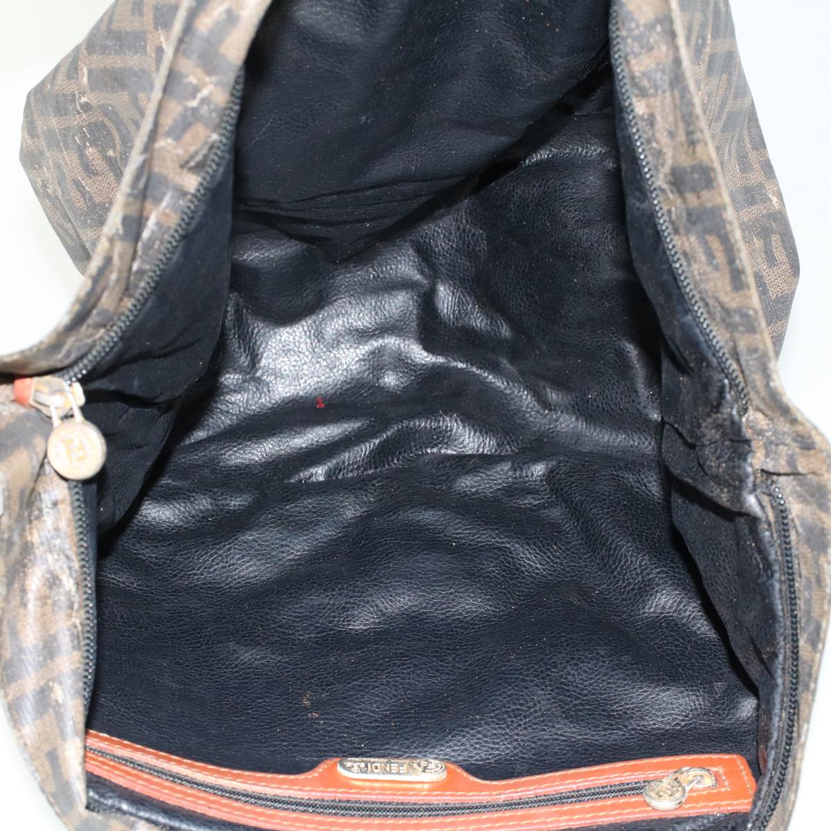 FENDI Pecan Canvas Hand Bag Shoulder Bag Nylon 4Set Brown Black bs6444