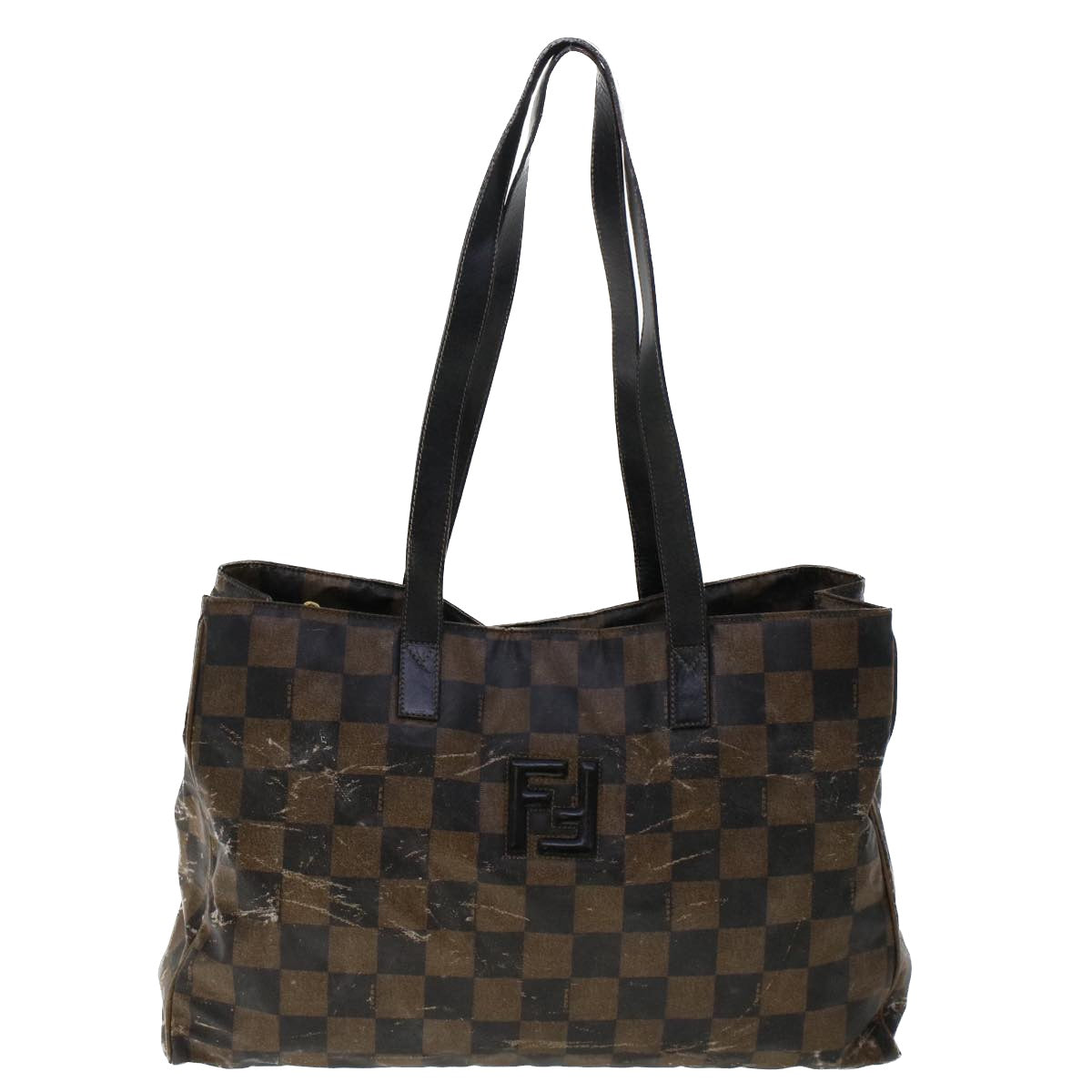 FENDI Pecan Canvas Hand Bag Shoulder Bag Nylon 4Set Brown Black bs6444