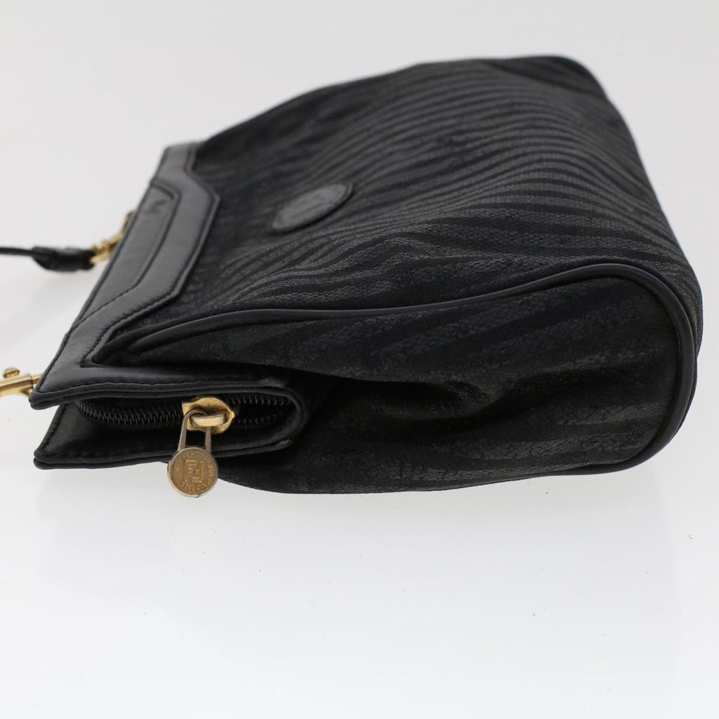FENDI Pecan Canvas Hand Bag Shoulder Bag Nylon 4Set Brown Black bs6444