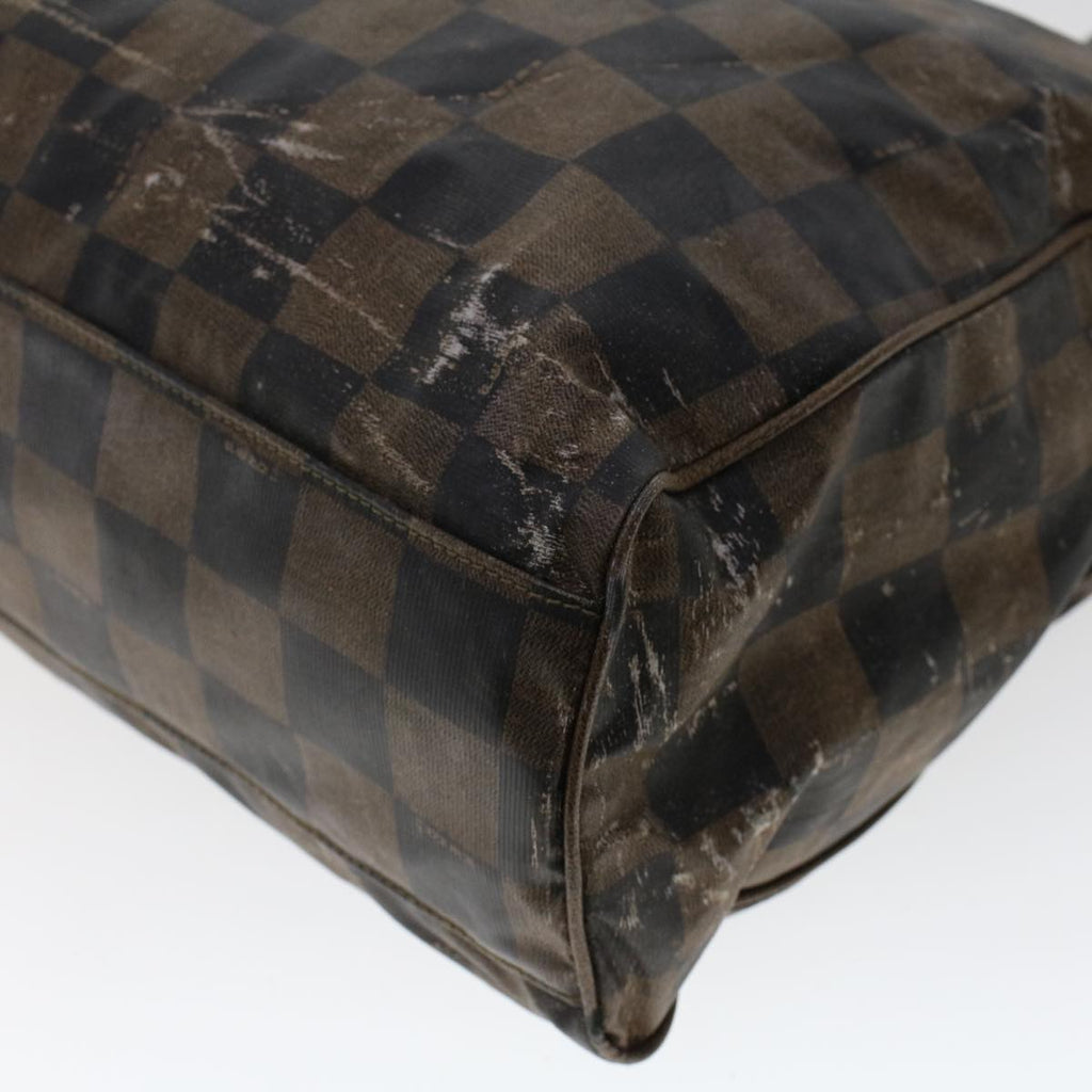 FENDI Pecan Canvas Hand Bag Shoulder Bag Nylon 4Set Brown Black bs6444