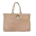 GUCCI GG Canvas Tote Bag Leather Pink 141472 bs6464