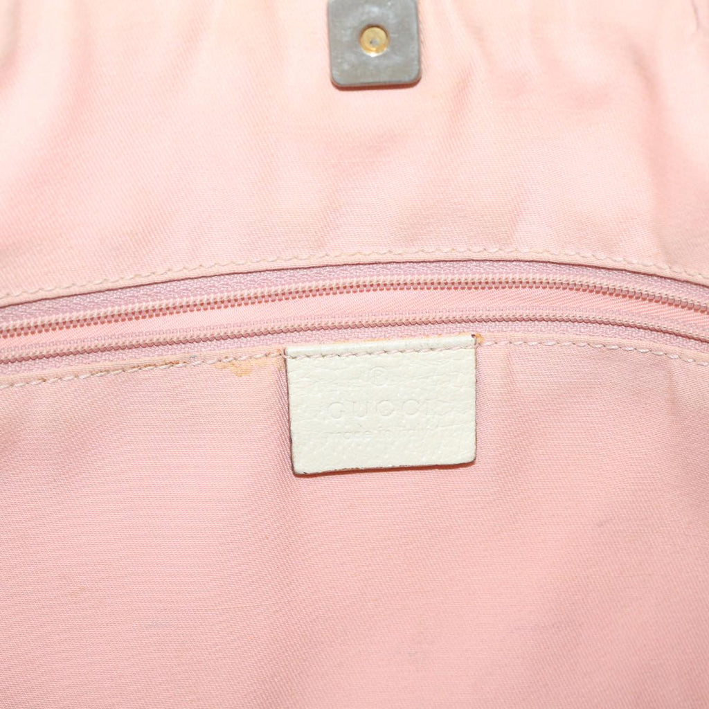 GUCCI GG Canvas Tote Bag Leather Pink 141472 bs6464