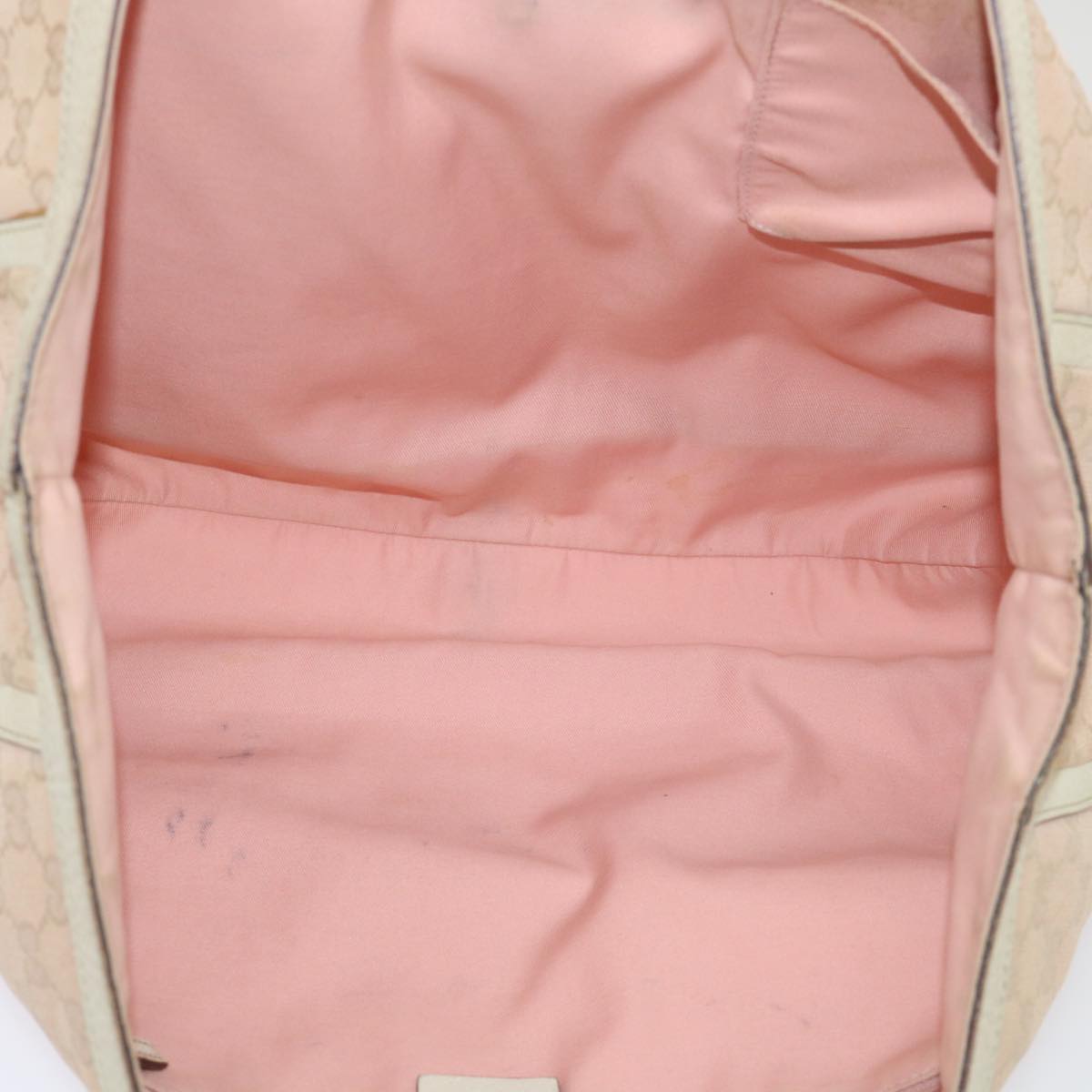 GUCCI GG Canvas Tote Bag Leather Pink 141472 bs6464
