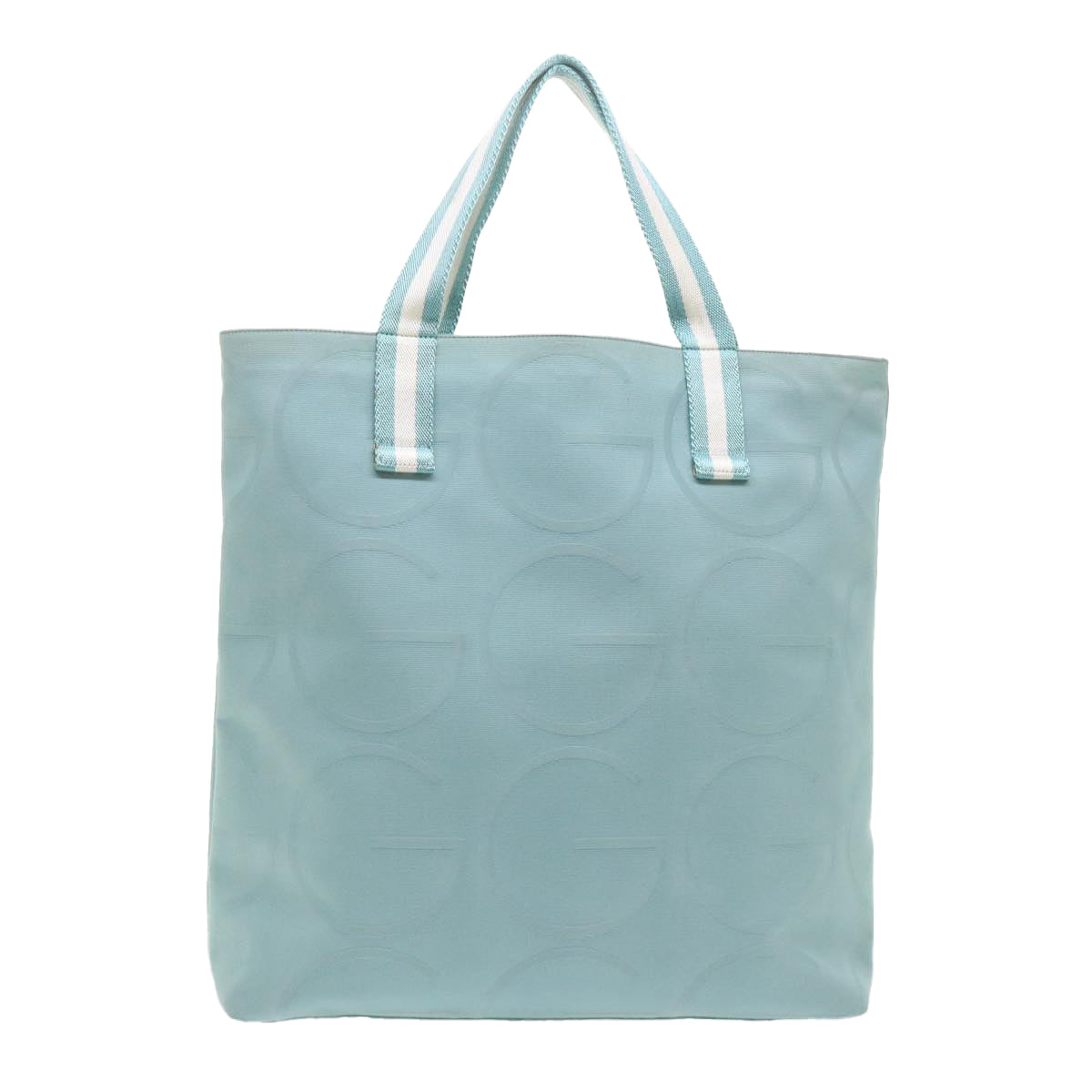 GUCCI Tote Bag Canvas Light Blue 123439 bs6465