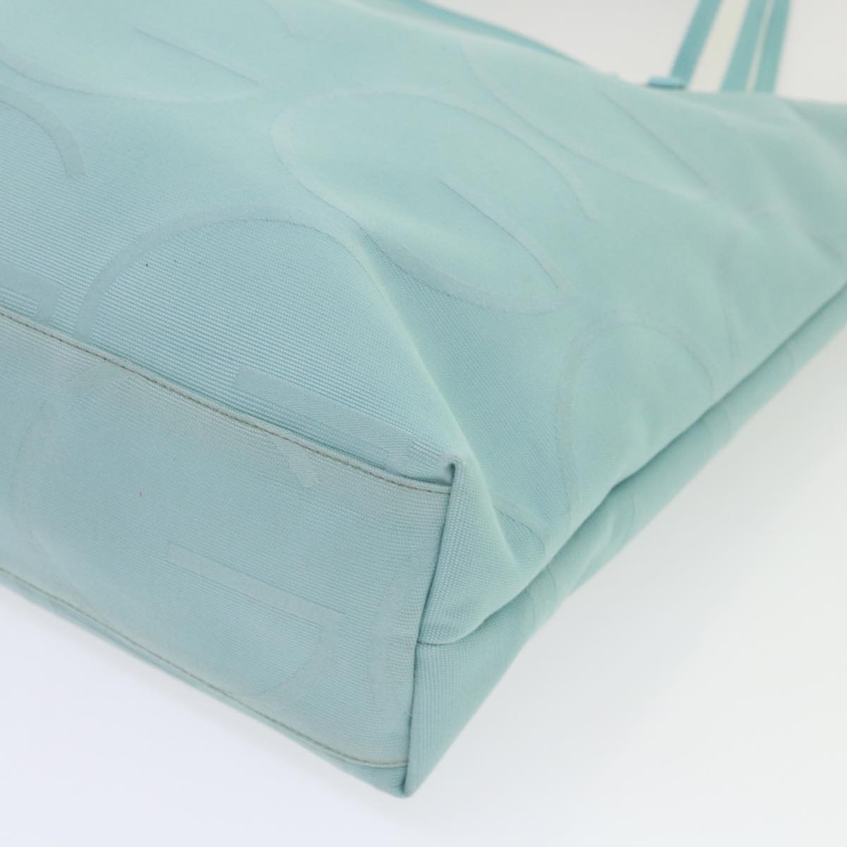 GUCCI Tote Bag Canvas Light Blue 123439 bs6465