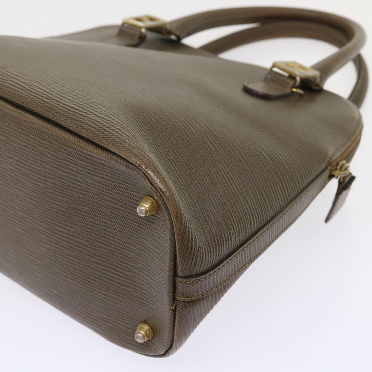 FENDI Hand Bag Leather Brown bs6467