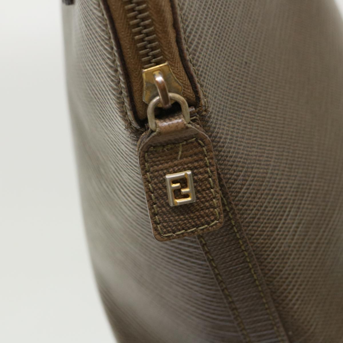 FENDI Hand Bag Leather Brown bs6467