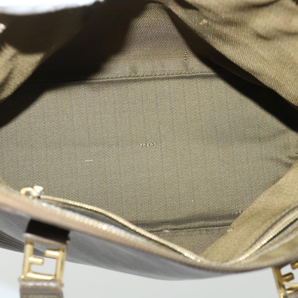 FENDI Hand Bag Leather Brown bs6467