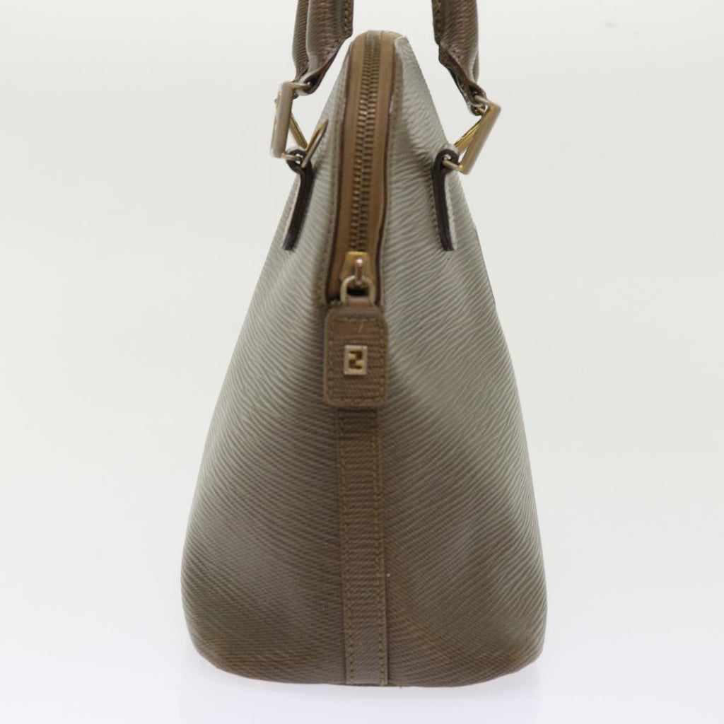 FENDI Hand Bag Leather Brown bs6467