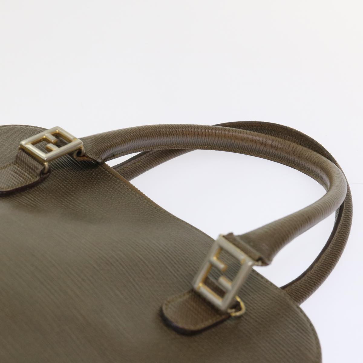 FENDI Hand Bag Leather Brown bs6467
