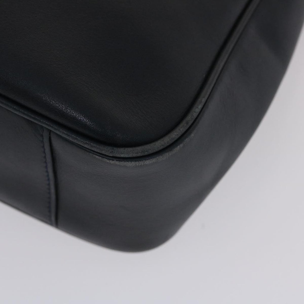 GUCCI Shoulder Bag Leather Navy bs6472