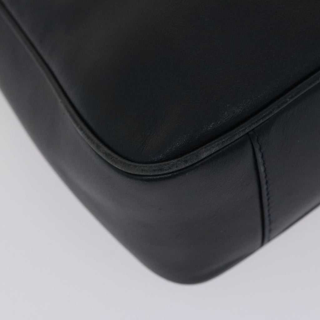 GUCCI Shoulder Bag Leather Navy bs6472