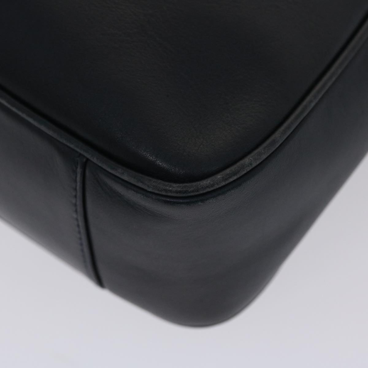 GUCCI Shoulder Bag Leather Navy bs6472