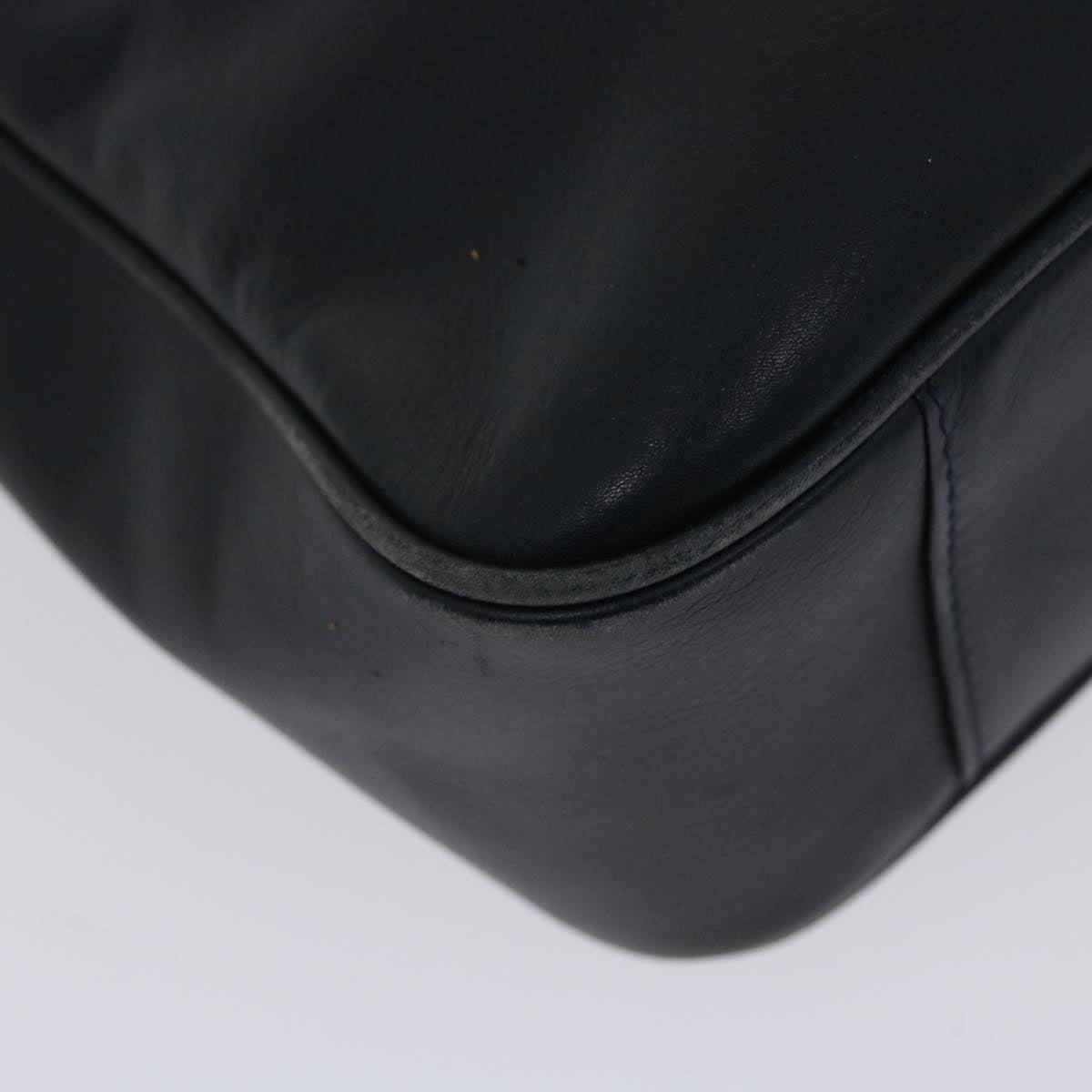 GUCCI Shoulder Bag Leather Navy bs6472