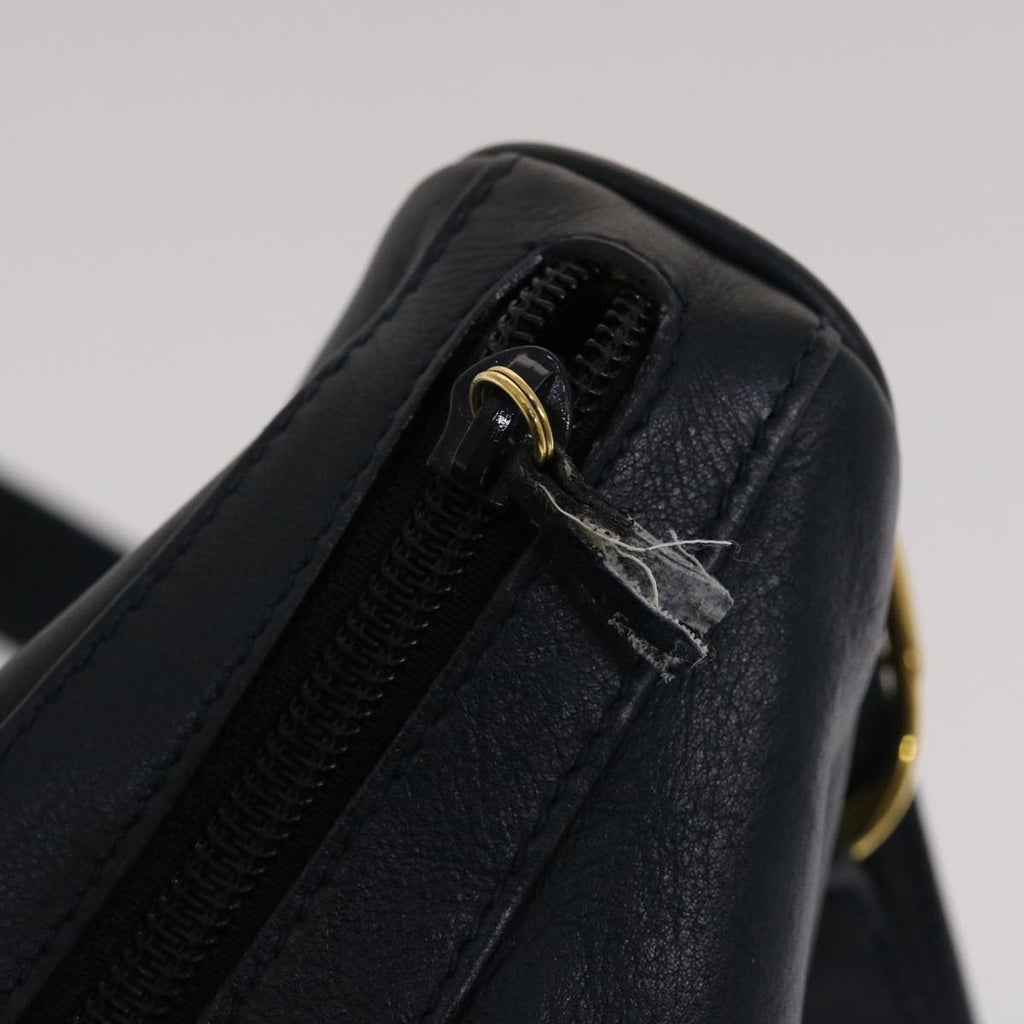 GUCCI Shoulder Bag Leather Navy bs6472