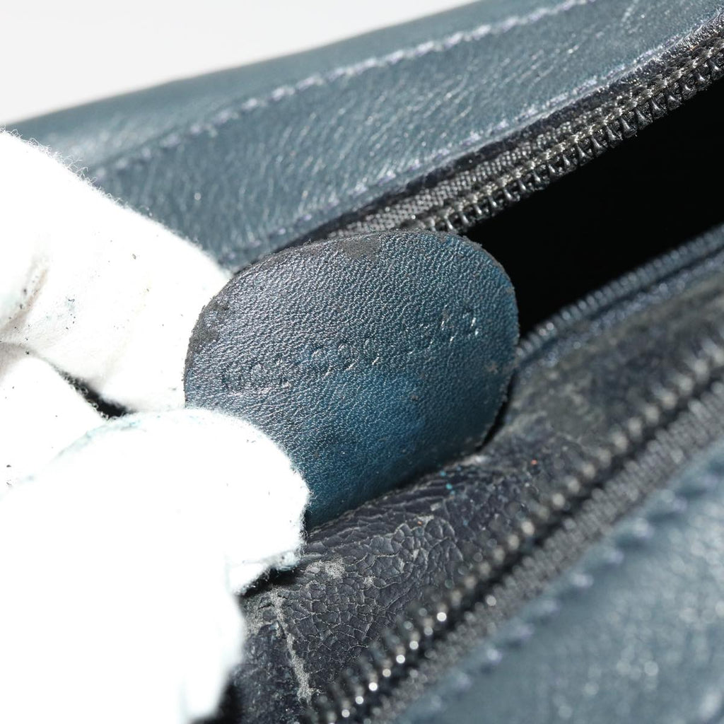 GUCCI Shoulder Bag Leather Navy bs6472