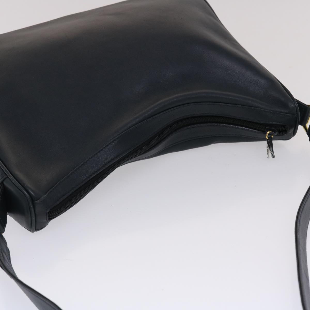 GUCCI Shoulder Bag Leather Navy bs6472