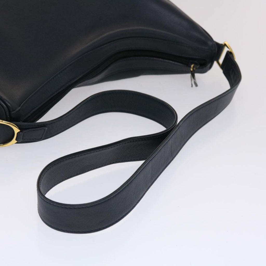GUCCI Shoulder Bag Leather Navy bs6472