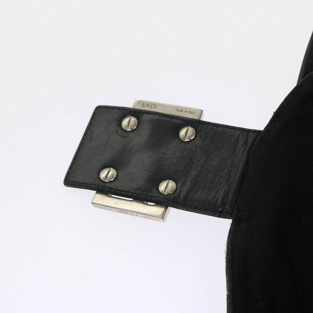 FENDI Mamma Baguette Shoulder Bag Nylon Black bs6540