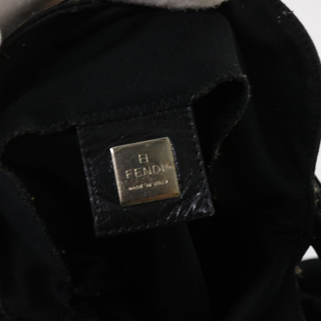 FENDI Mamma Baguette Shoulder Bag Nylon Black bs6540