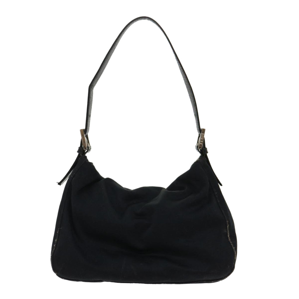 FENDI Mamma Baguette Shoulder Bag Nylon Black bs6540