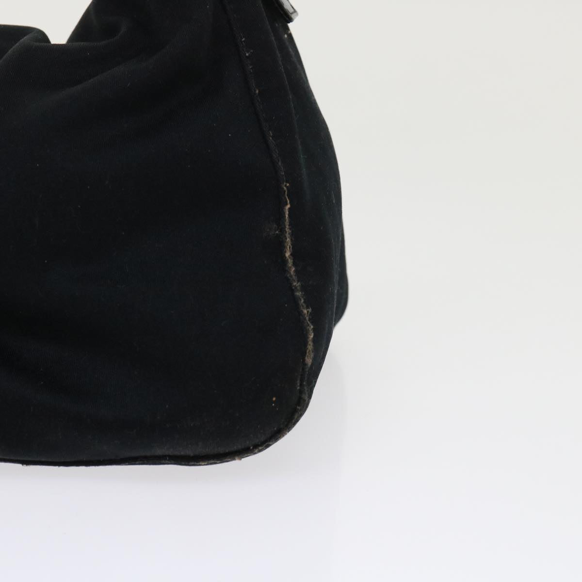 FENDI Mamma Baguette Shoulder Bag Nylon Black bs6540