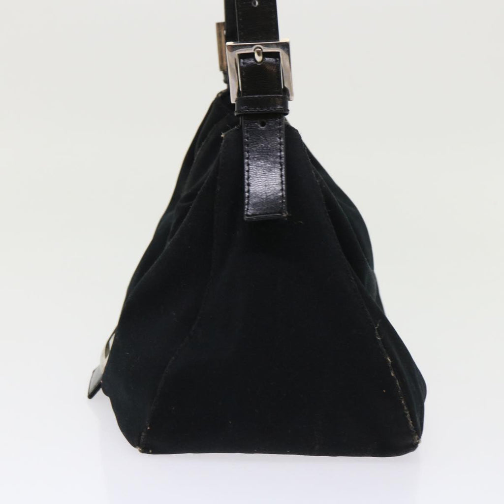 FENDI Mamma Baguette Shoulder Bag Nylon Black bs6540