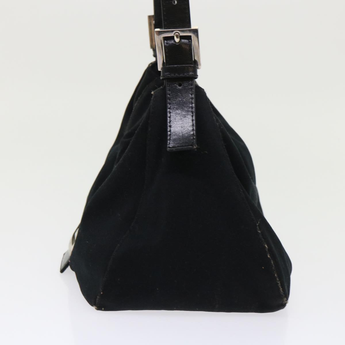 FENDI Mamma Baguette Shoulder Bag Nylon Black bs6540
