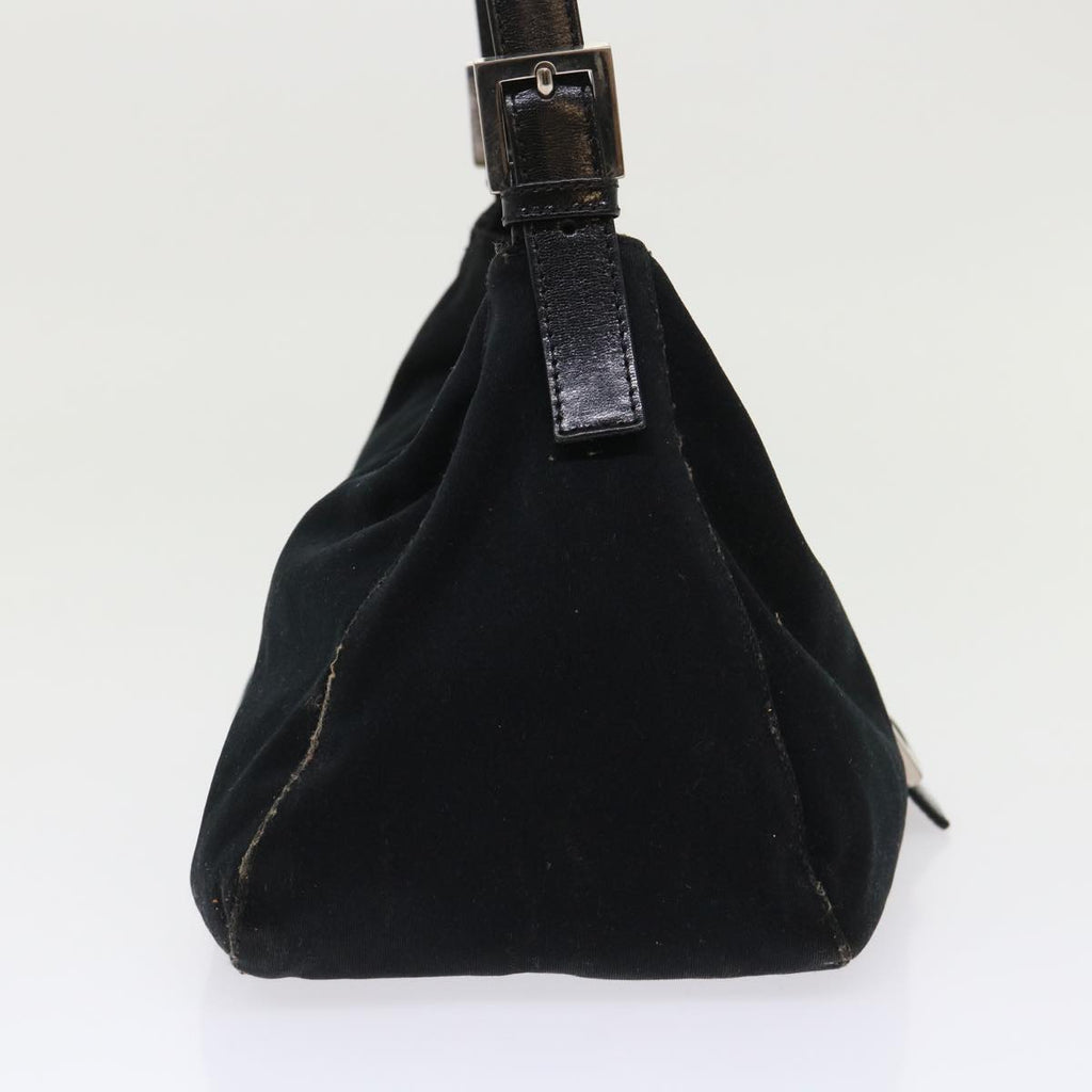 FENDI Mamma Baguette Shoulder Bag Nylon Black bs6540