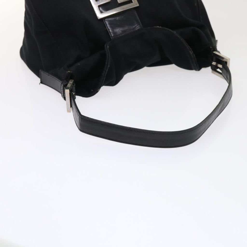 FENDI Mamma Baguette Shoulder Bag Nylon Black bs6540