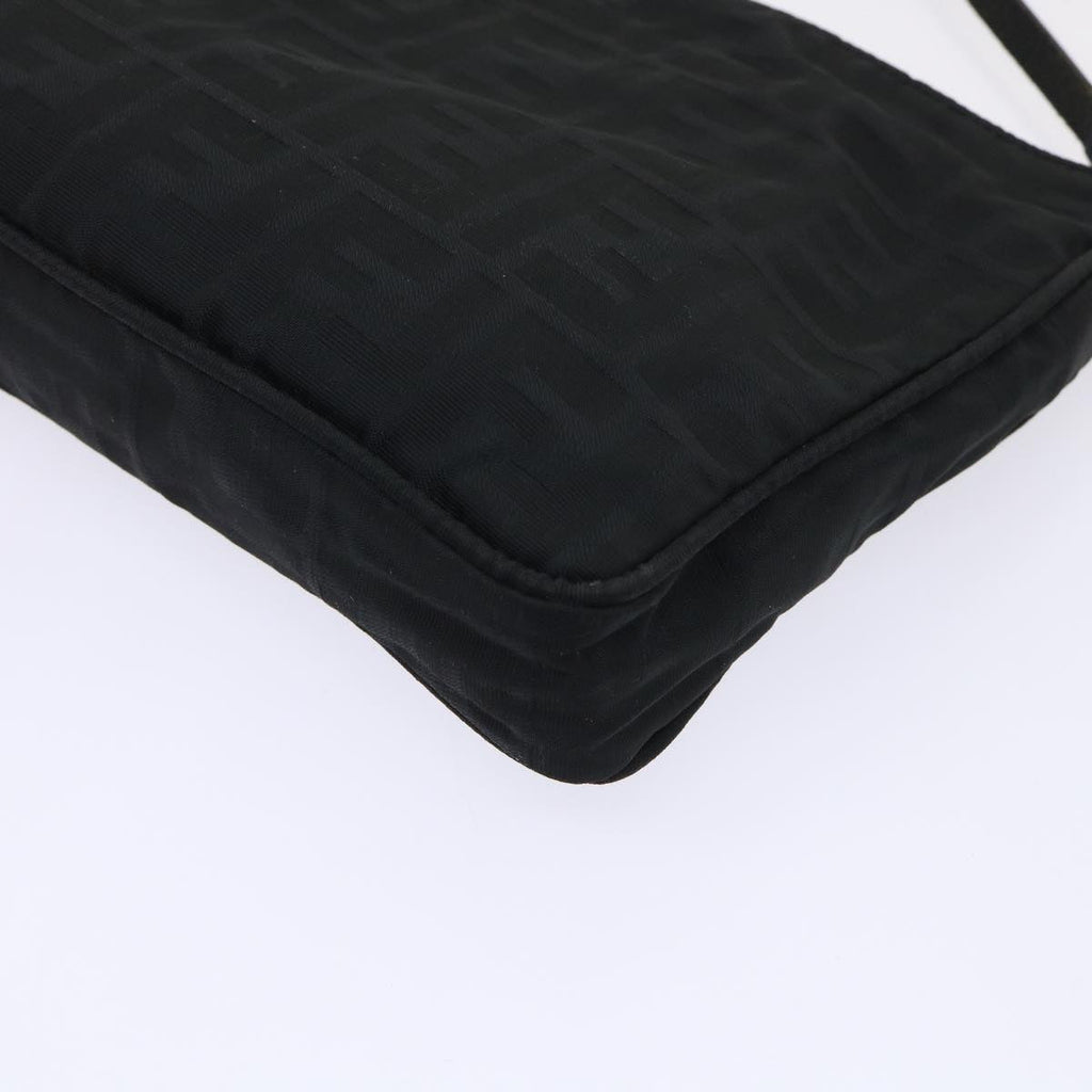 FENDI Zucca Canvas Shoulder Bag Black bs6666