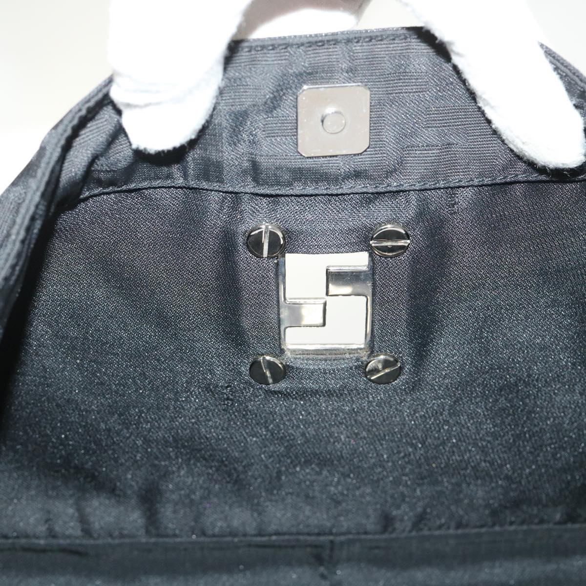 FENDI Zucca Canvas Shoulder Bag Black bs6666