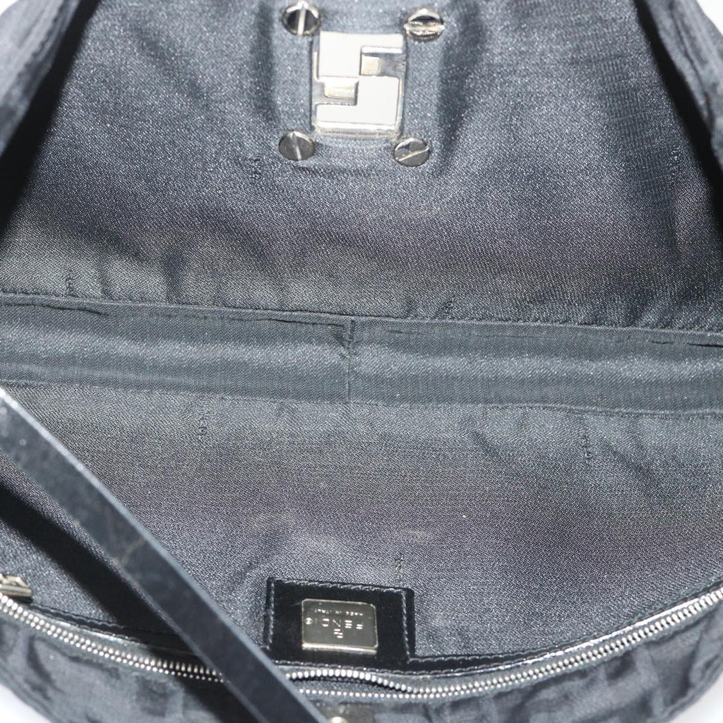 FENDI Zucca Canvas Shoulder Bag Black bs6666