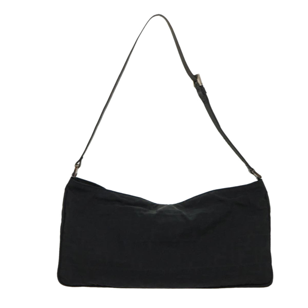 FENDI Zucca Canvas Shoulder Bag Black bs6666