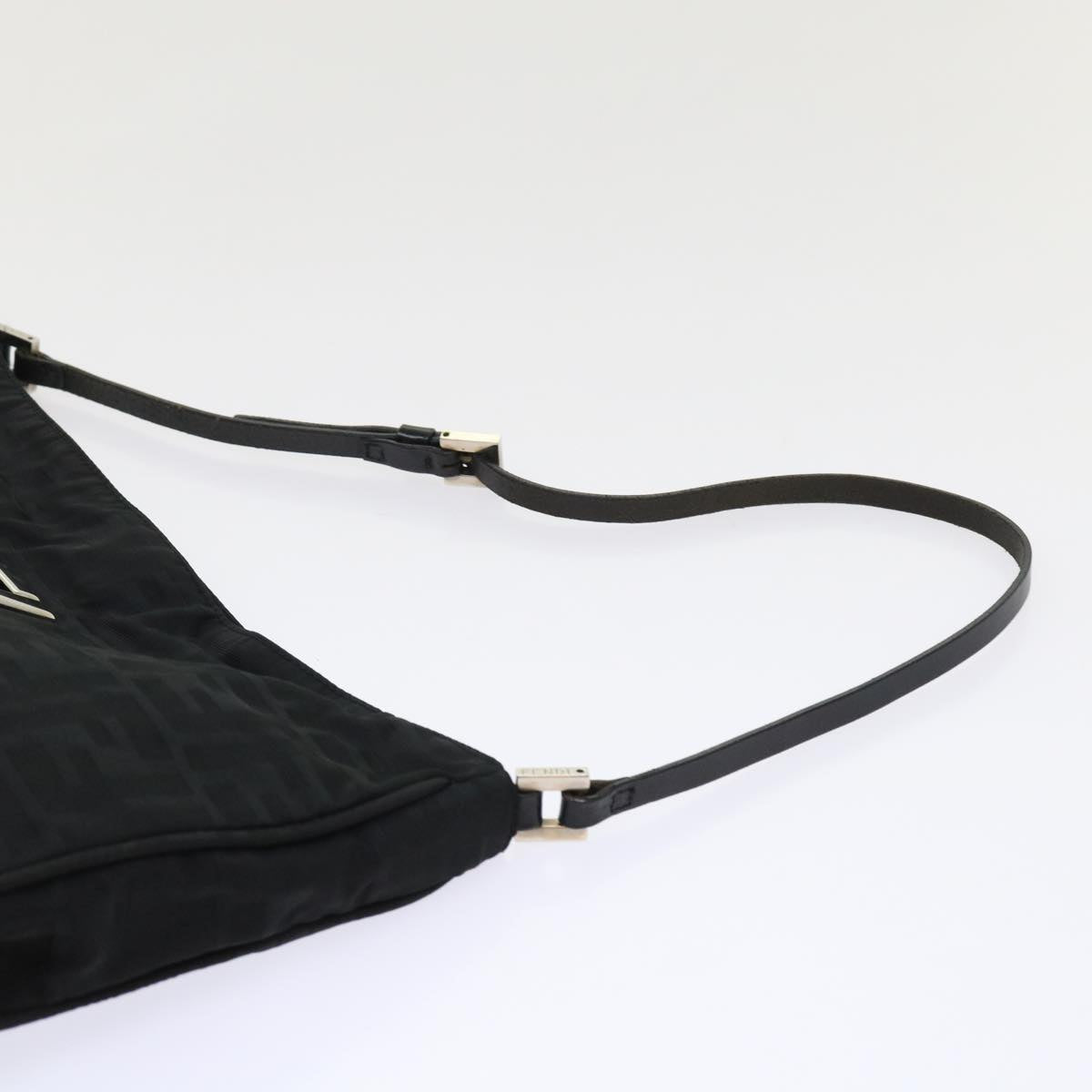 FENDI Zucca Canvas Shoulder Bag Black bs6666