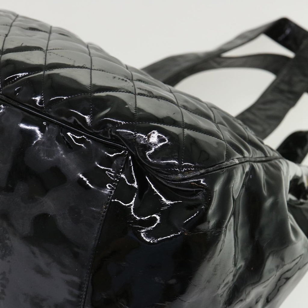CHANEL Shoulder Bag Patent leather Black CC bs6675