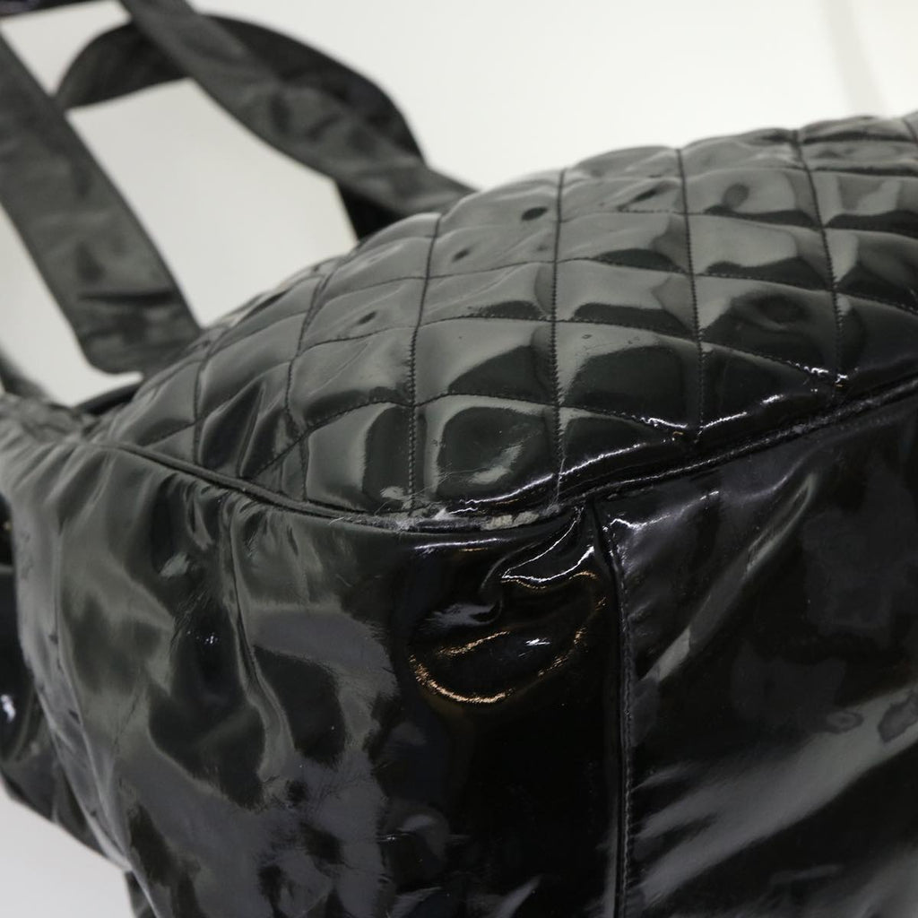 CHANEL Shoulder Bag Patent leather Black CC bs6675