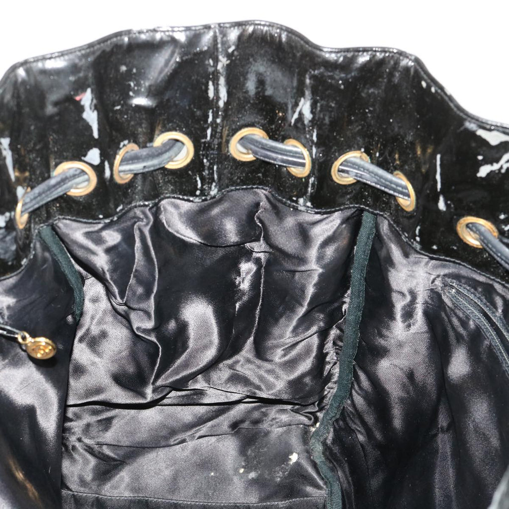 CHANEL Shoulder Bag Patent leather Black CC bs6675
