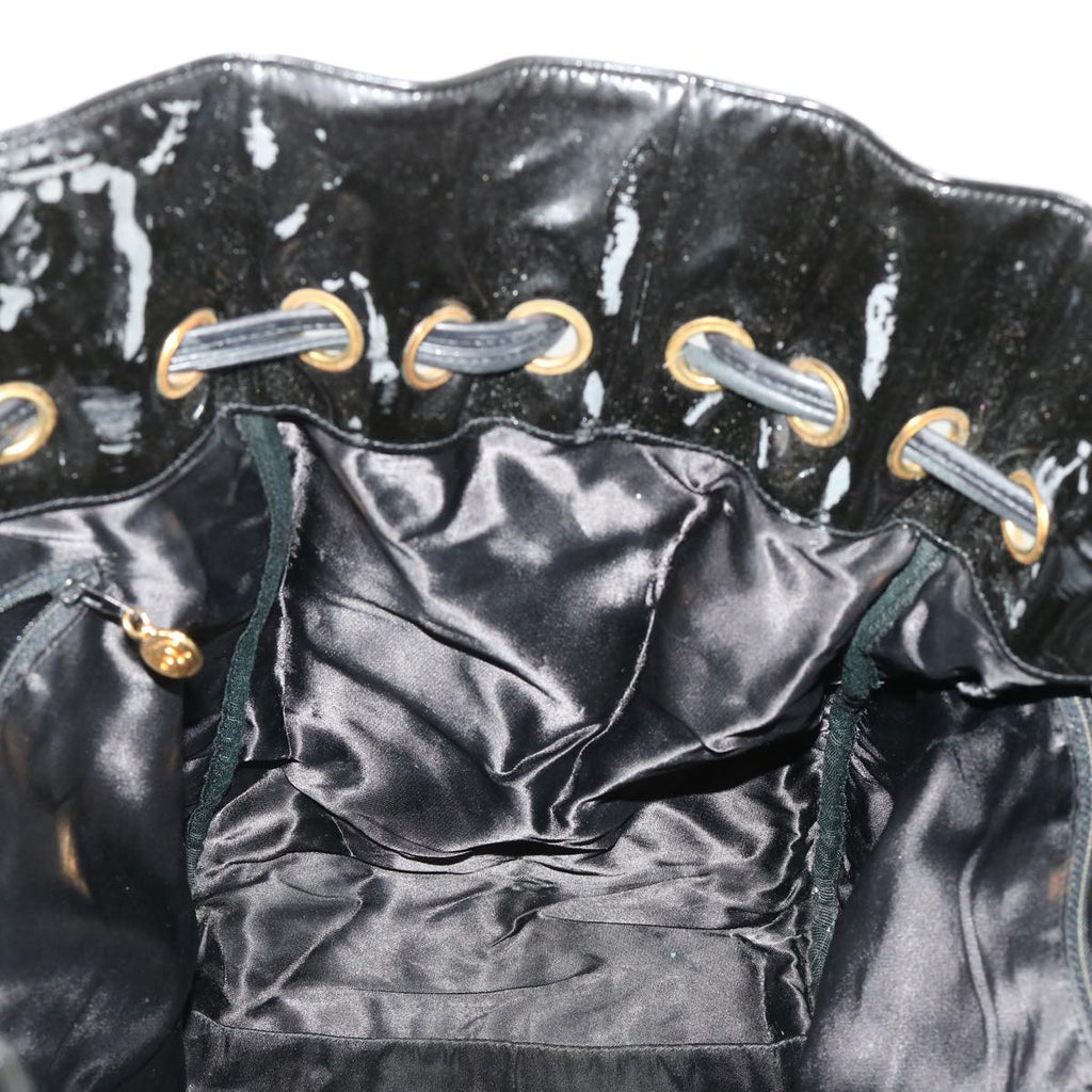 CHANEL Shoulder Bag Patent leather Black CC bs6675