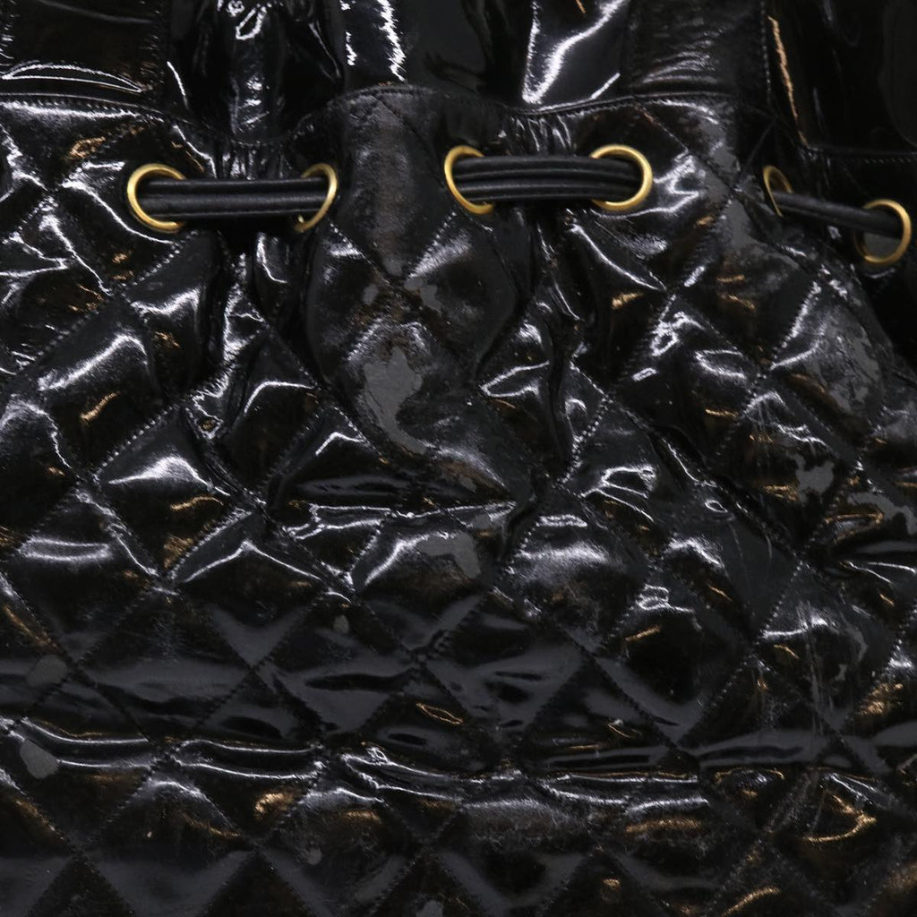 CHANEL Shoulder Bag Patent leather Black CC bs6675