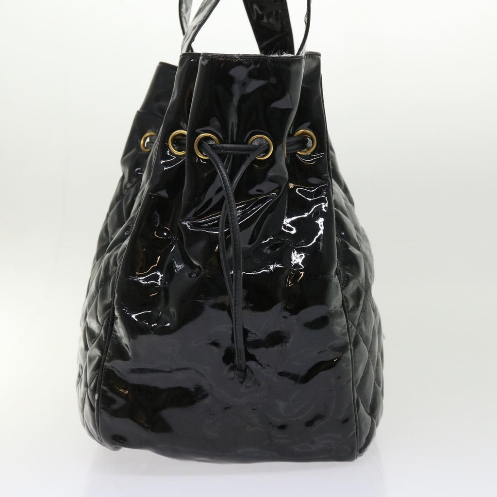 CHANEL Shoulder Bag Patent leather Black CC bs6675