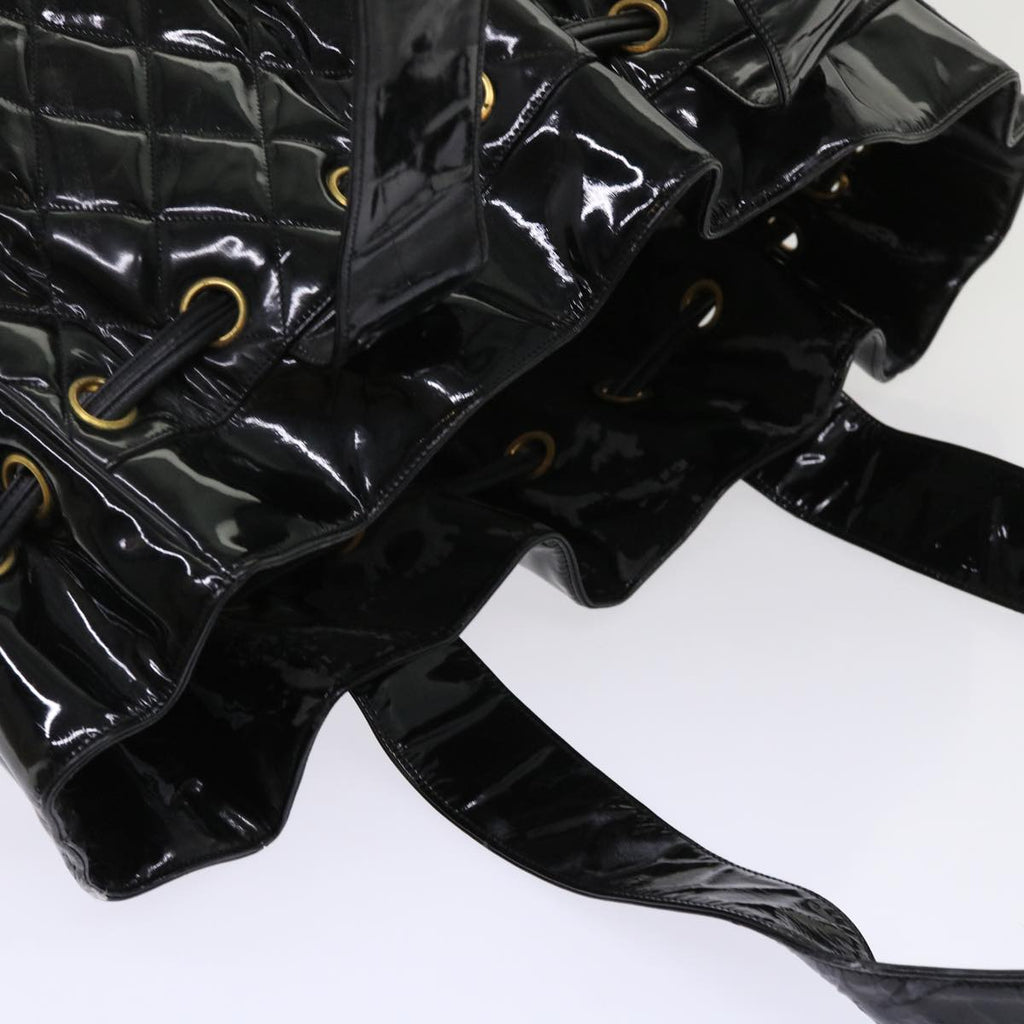 CHANEL Shoulder Bag Patent leather Black CC bs6675