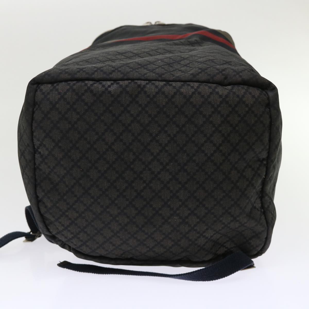 GUCCI Sherry Line Diamante Backpack Nylon Black Red beige 268111 bs6735