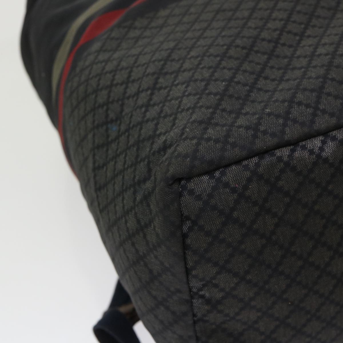 GUCCI Sherry Line Diamante Backpack Nylon Black Red beige 268111 bs6735