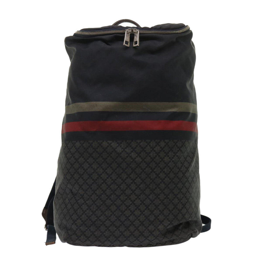 GUCCI Sherry Line Diamante Backpack Nylon Black Red beige 268111 bs6735
