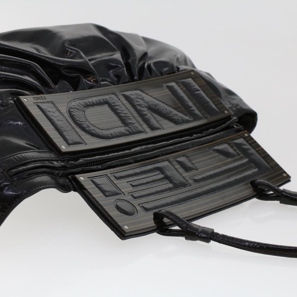 FENDI Hand Bag Patent leather Black bs6771