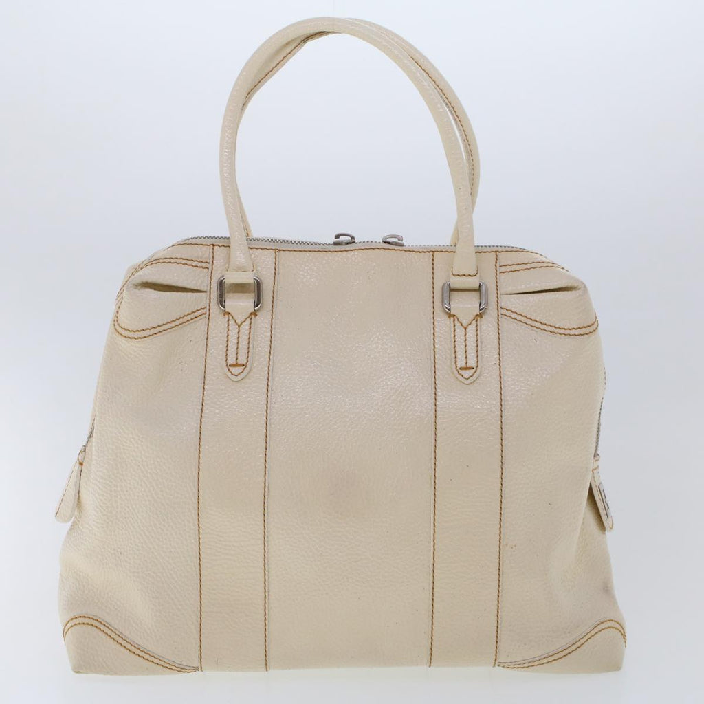 FENDI Hand Bag Boston Bag Leather 2Set Brown White bs6797