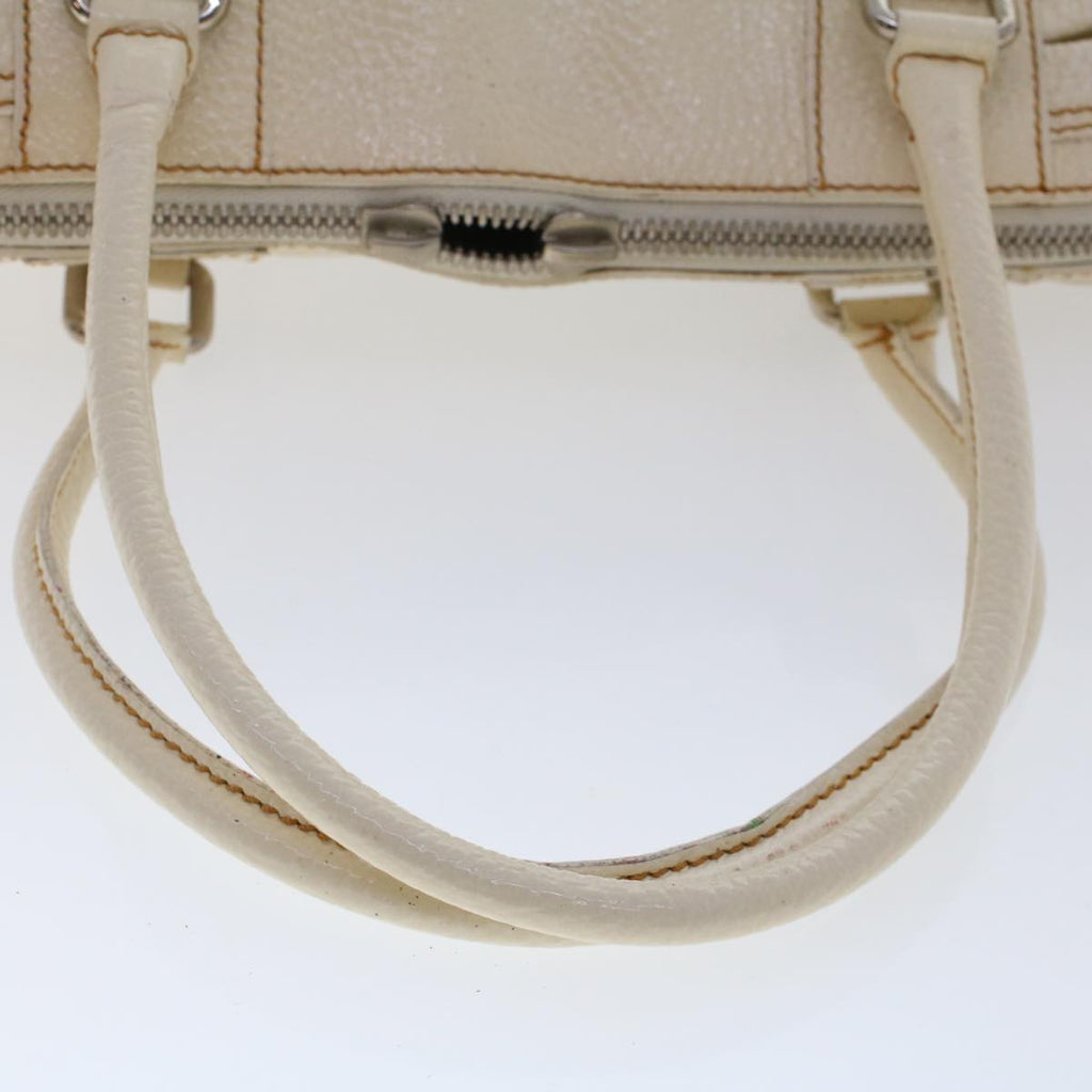 FENDI Hand Bag Boston Bag Leather 2Set Brown White bs6797