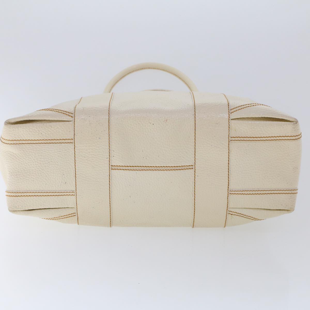FENDI Hand Bag Boston Bag Leather 2Set Brown White bs6797